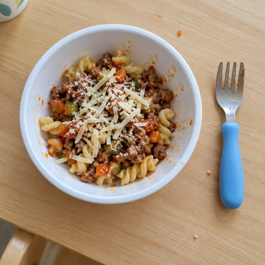 Beef & veggie bolognese on spirals